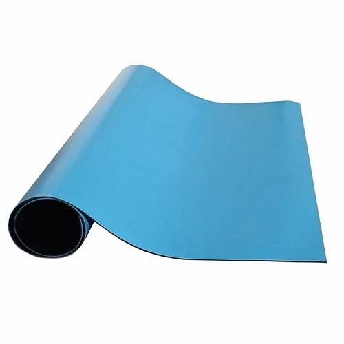 Plain Blue Electrical Rubber Matt