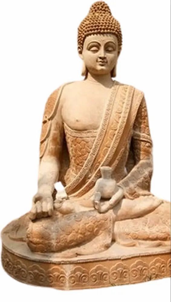 Plain Brown FRP Buddha Statue