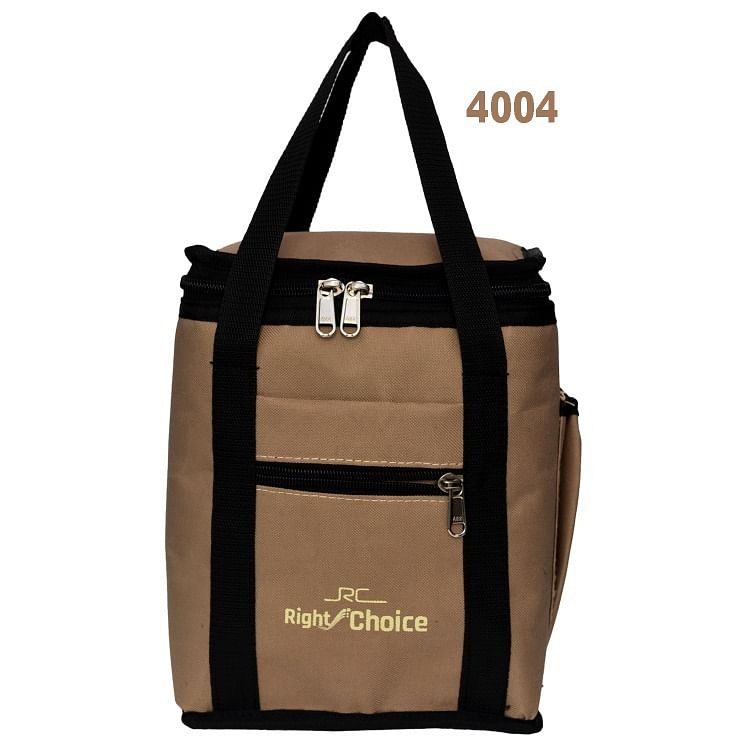 Plain Brown Polyester Lunch Box Bag