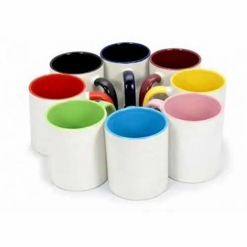 Plain Ceramic Sublimation Inner Color Mug SICM110, For Gifting, Size/Dimension: 8 - 15 Oz