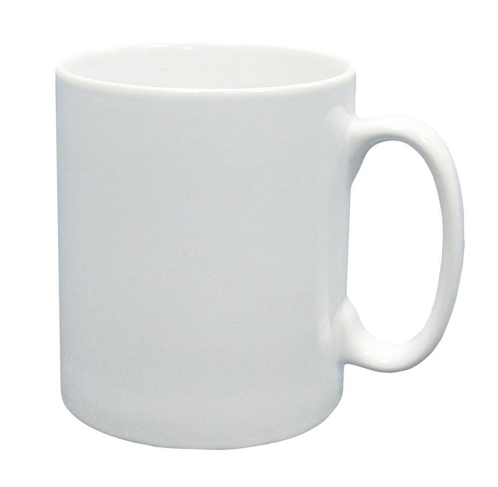 Plain Ceramic Sublimation White Mug, for Home,Offices, Capacity: 300-400 ml