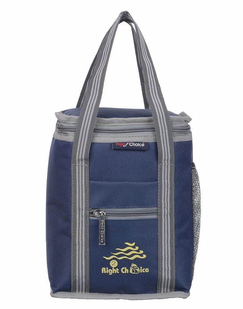 Plain Dark Blue Polyester Lunch Box Bag