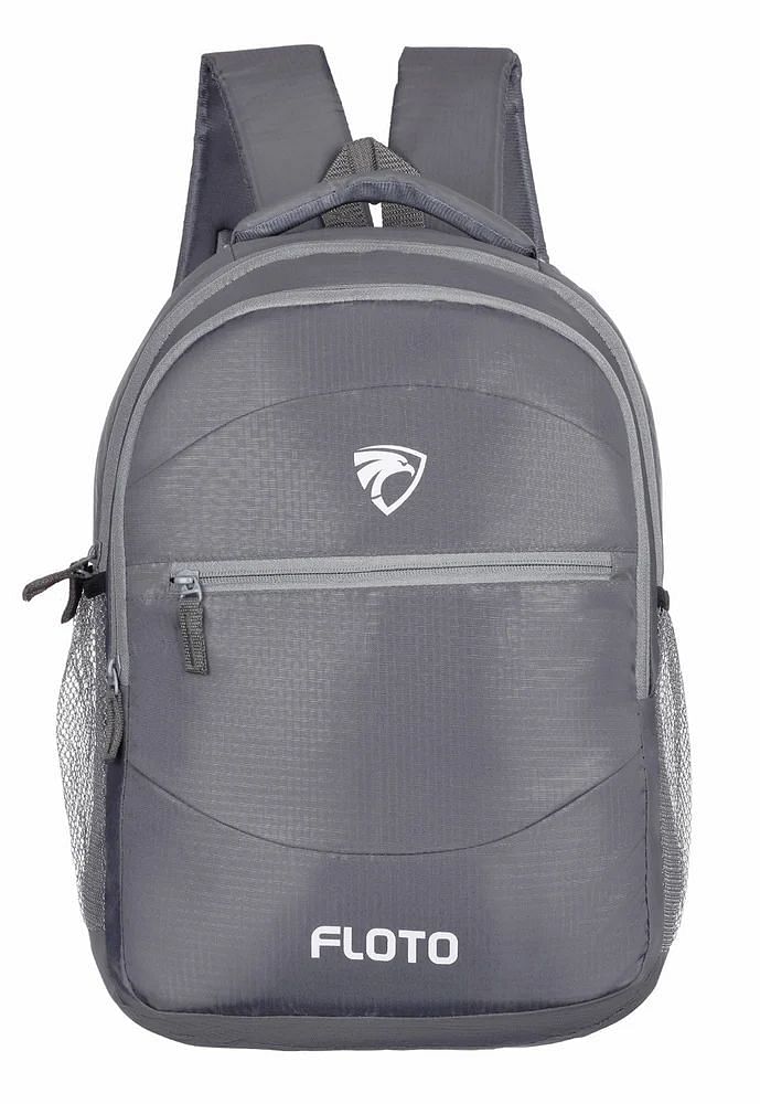 Plain Polyester 20L Grey Floto College Backpack Bag