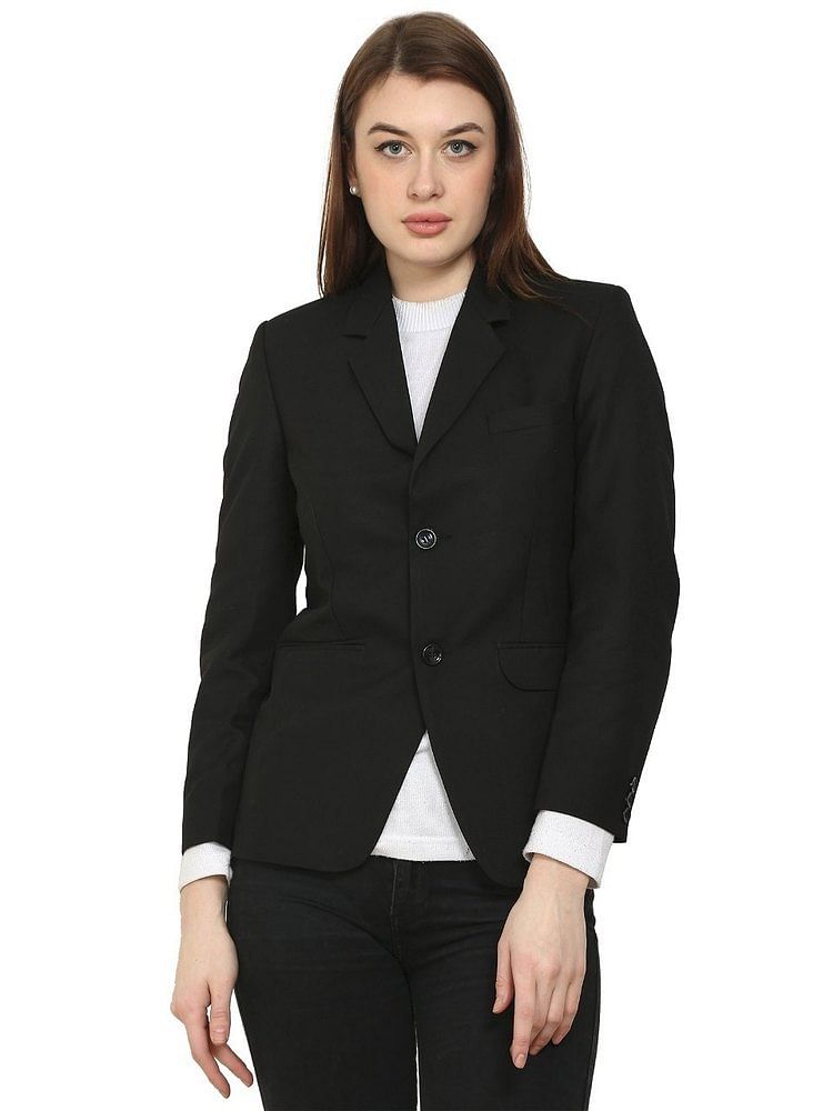 Plain Polyester Advocate Black Blazer matti, Size: XL