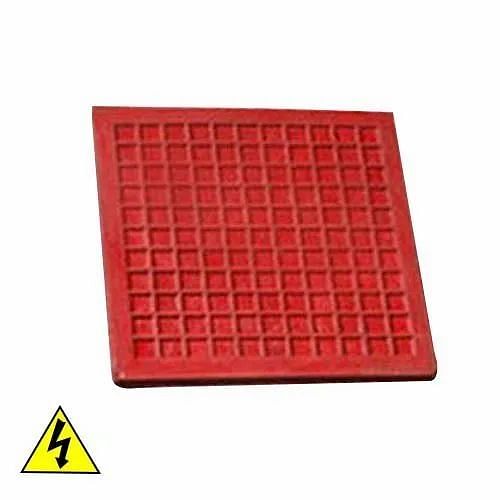 Plain Red Electrical Rubber Mat