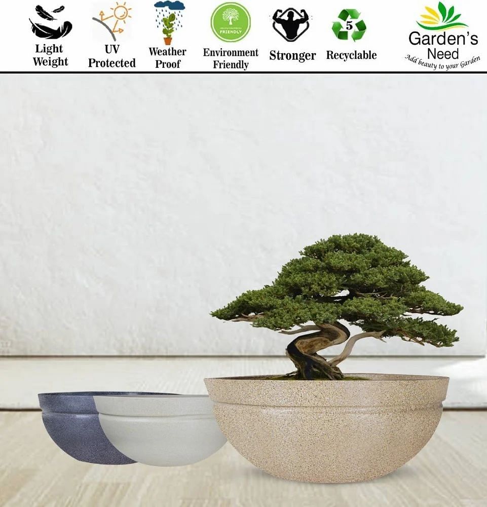 Plastic 20 Inch Round Planter, For Home