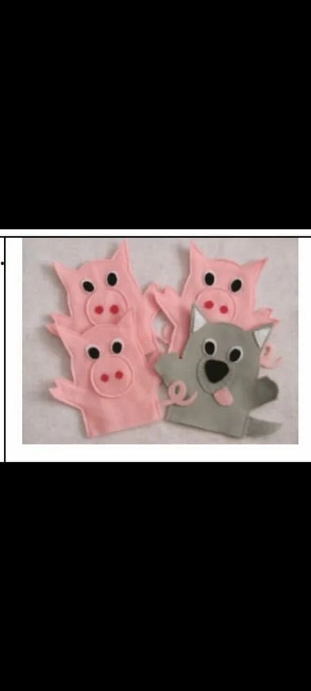 Plastic 3 little piggies