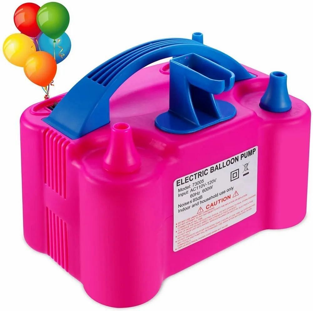 Plastic Electric Balloon Pump 73005 pink pump