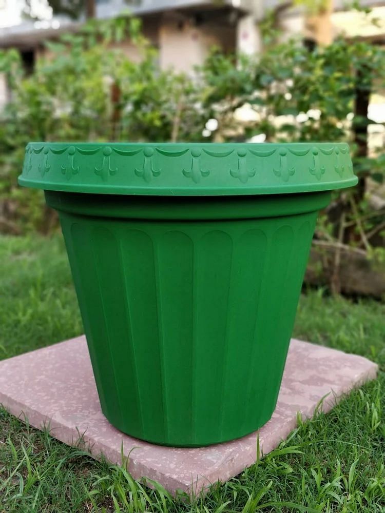 Plastic Mix Color 18 Inch Round Planter, For Home