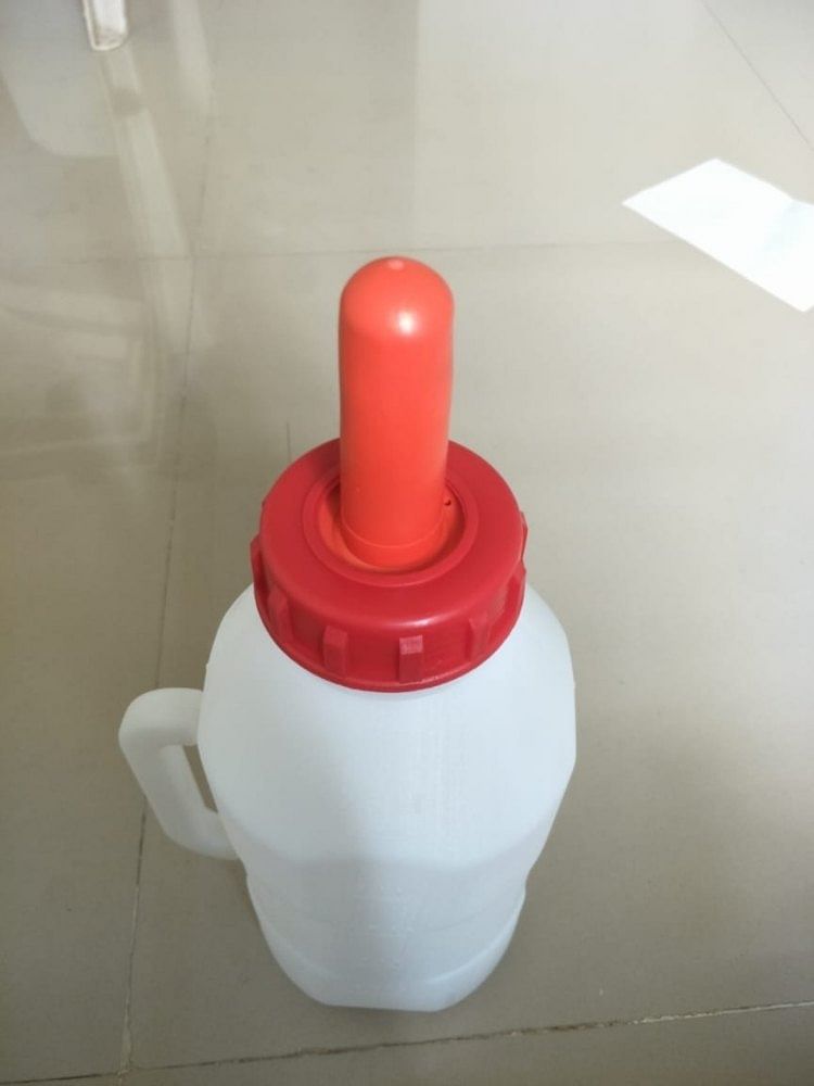 Plastic Red And White Calf Feeding Bottle