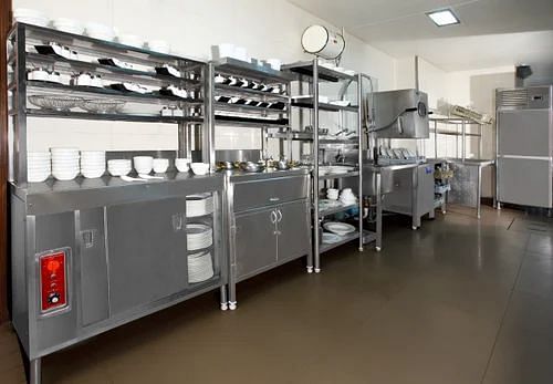 Stainless Steel Plate Storage Counter