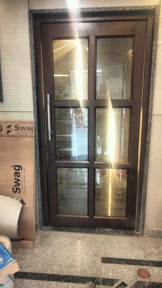 Polished Aluminium Door, For Commercial