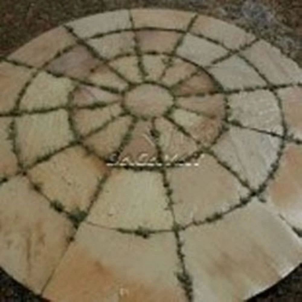 Polished Mint Sandstone Circle Stone