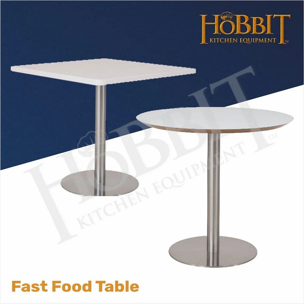 Polished Stainless Steel Fast Food Table, For Canteen