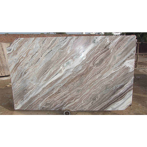 Polished White Brown Bidasar Stone, Thickness: 10-30 mm