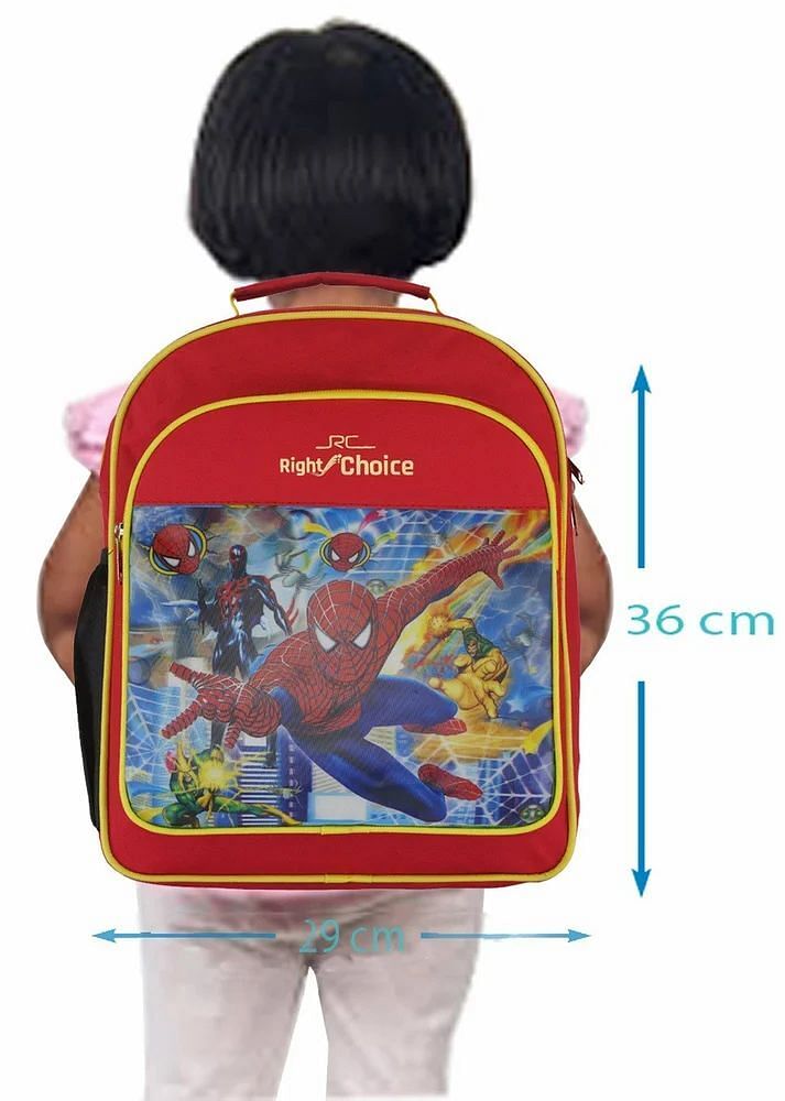 Polyester Plain Red Kids Printed School Bag, For Casual Backpack