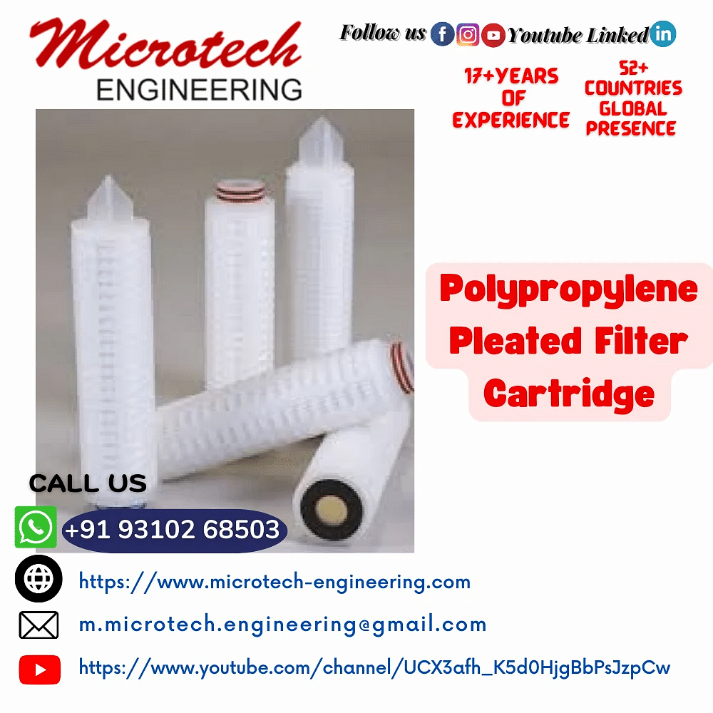 Polypropylene Pleated Filter Cartridge