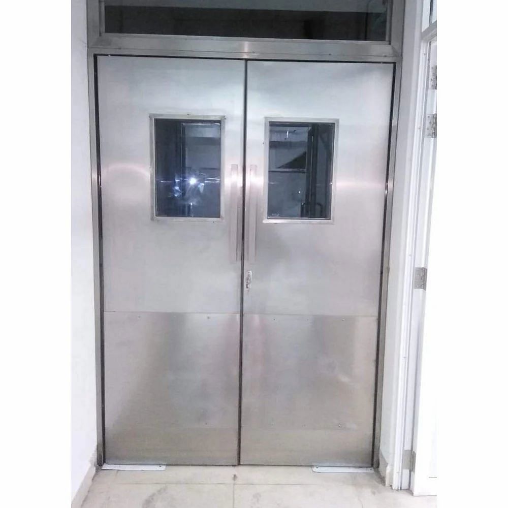 Powder Coated 80 Inch Stainless Steel Swing Door, For Safety Purposes