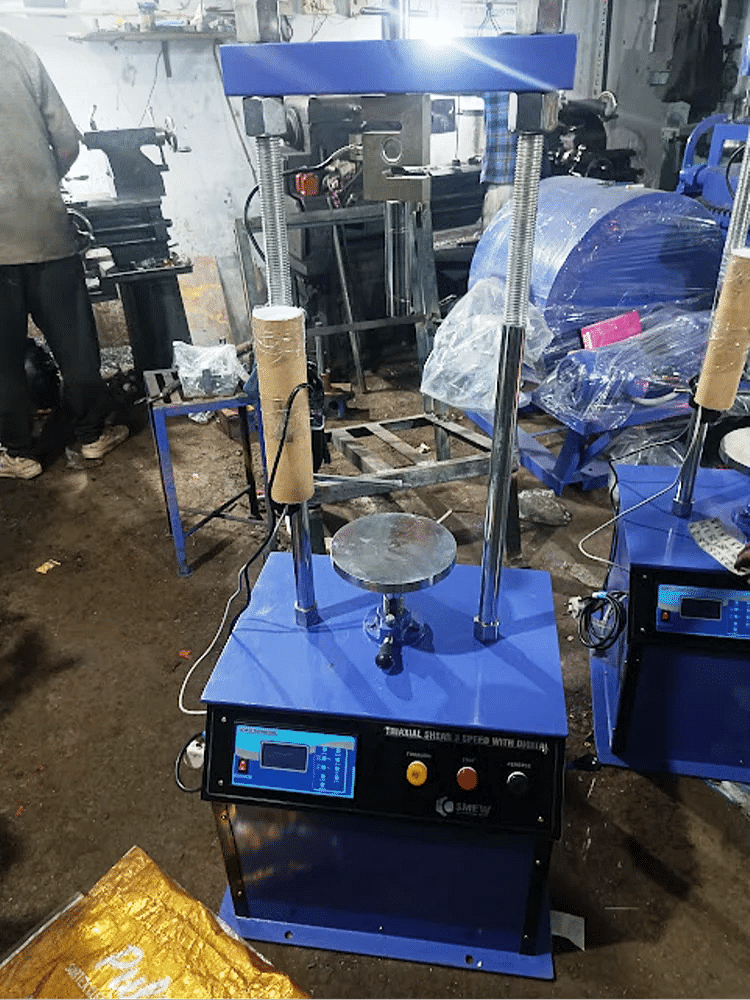 Powder Coating Blue Triaxial Test System, For Industrial, Automation Grade: Automatic