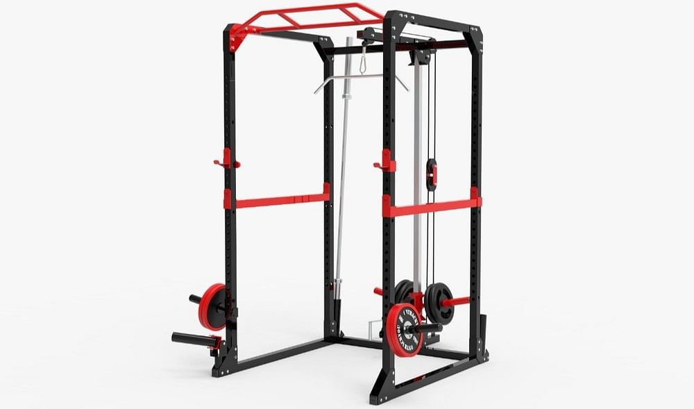 Power Rack With Lat Pulldown