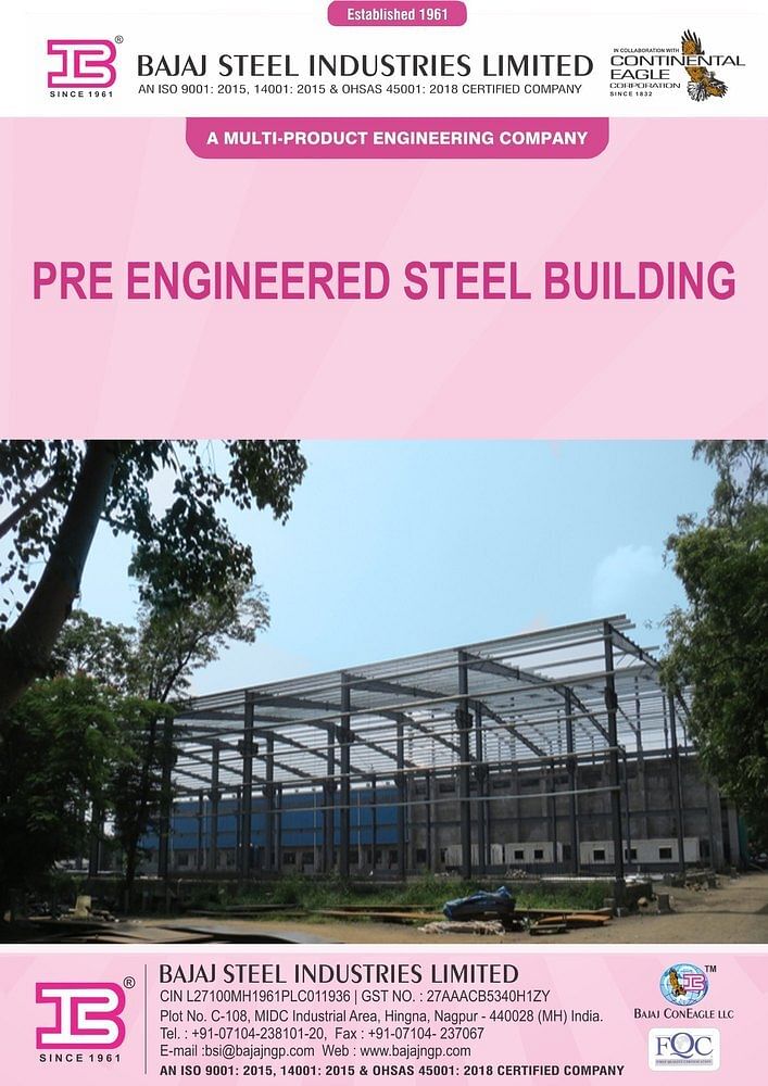 Pre Engineered Steel Building, For INDUSTRIAL