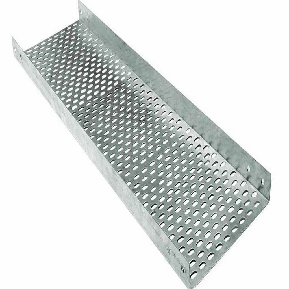 Pre-Galvanized Rectangular Iron Perforated Cable Tray, Sheet Thickness: 3 mm, Size: 2.5 M Length