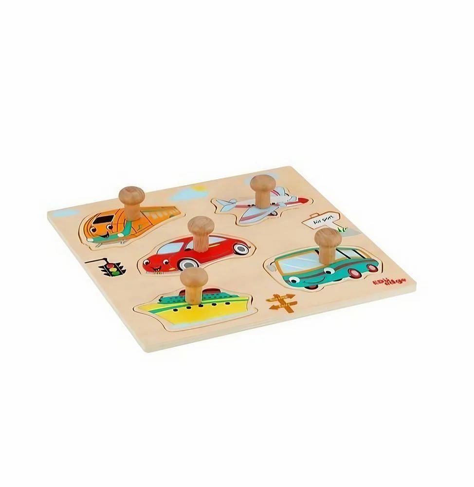 Pre School Wooden Eduedge Vehicles Knob Puzzle Toys, Child Age Group: 24 Months - 4 Years