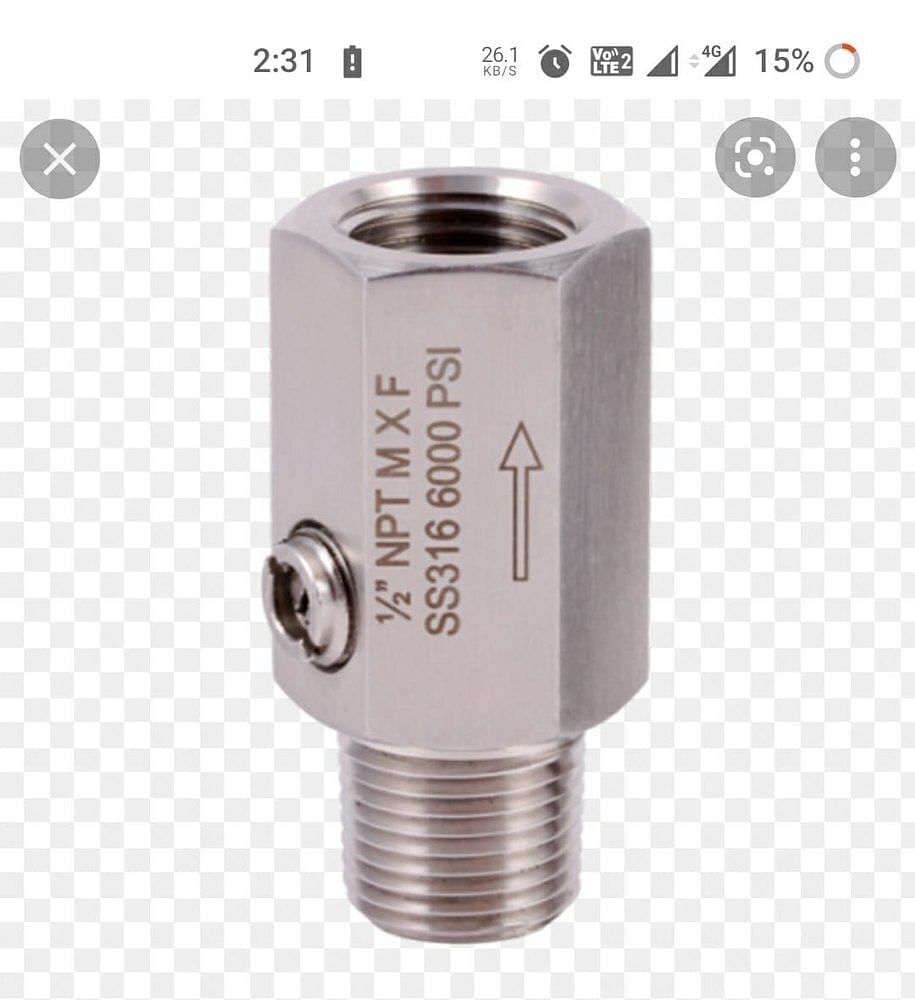 Pressure Snubber, 1/2 inch NPT