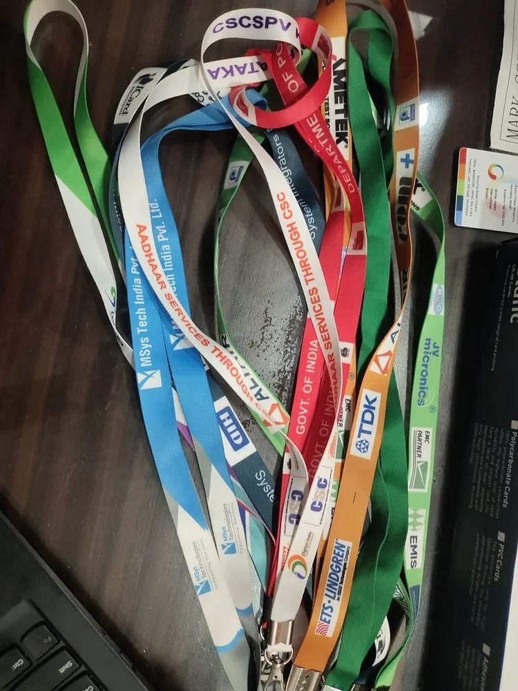 Printed 20 MM multicolour Id card lanyard