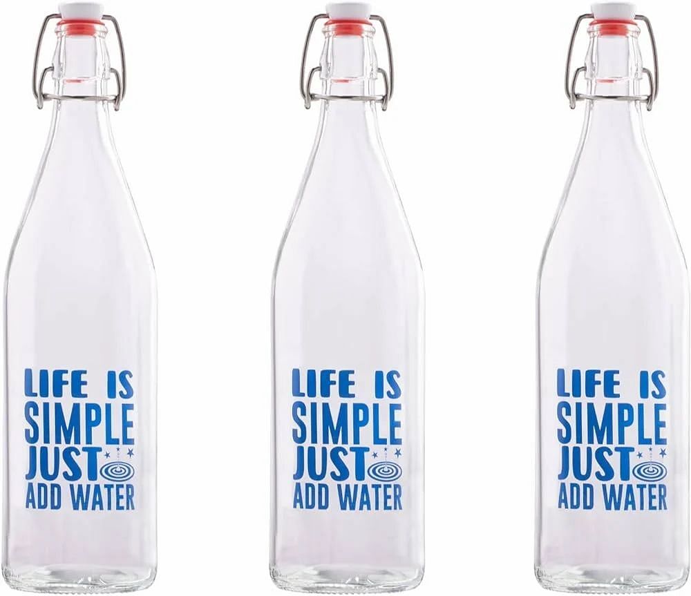 Printed Glass Water Bottle 300 mL