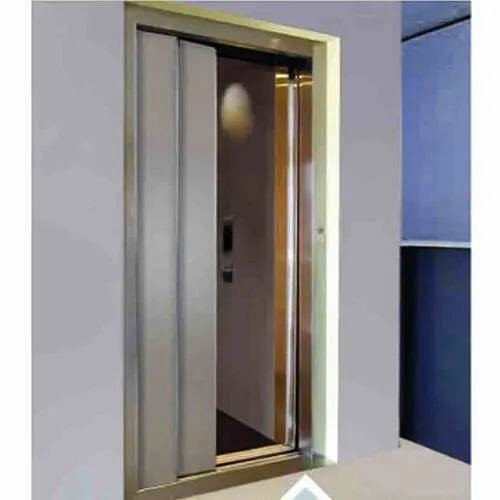 Pristine White Telescopic Auto Lift Door, For Home, Exterior