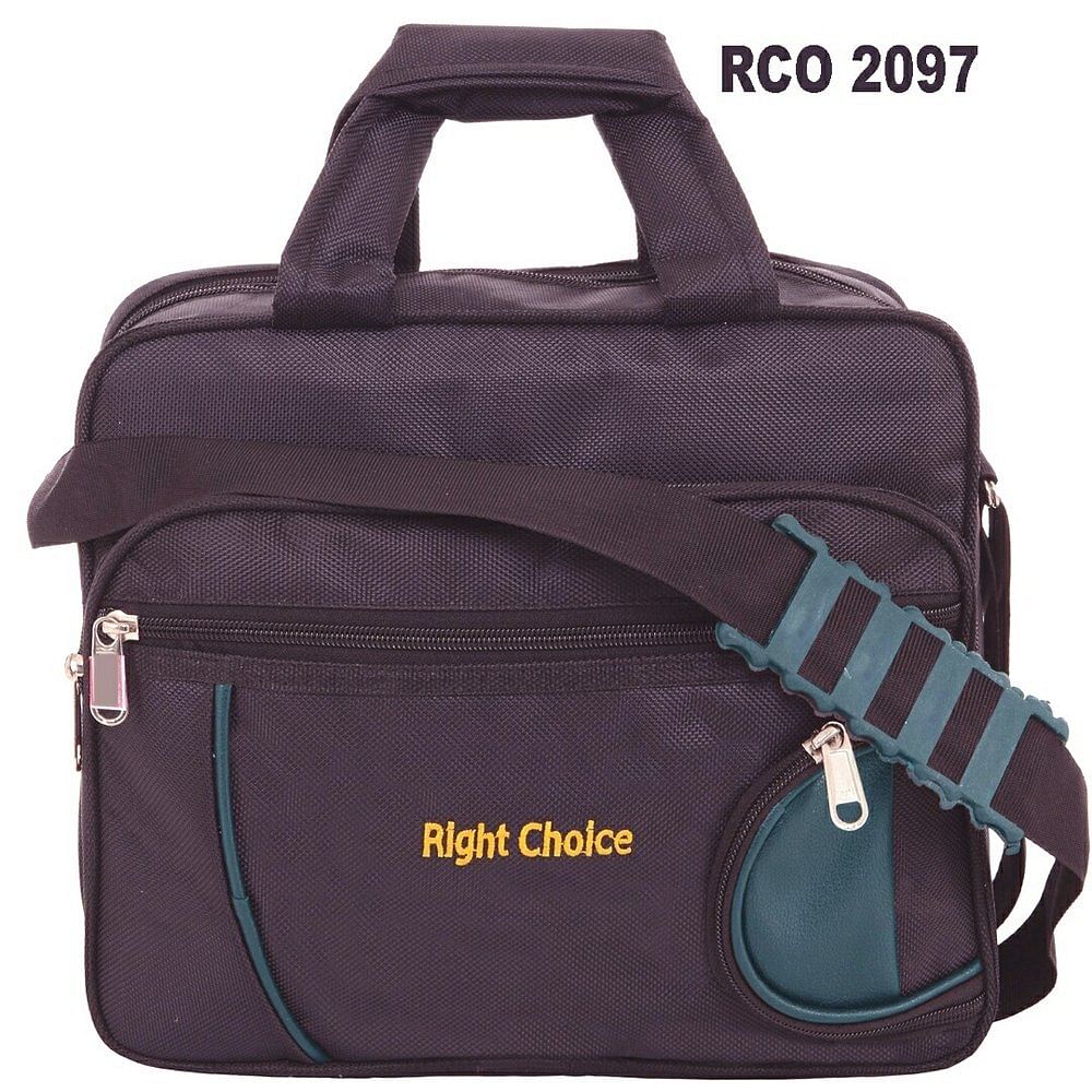 Purple Nylon Laptop Sling Bag