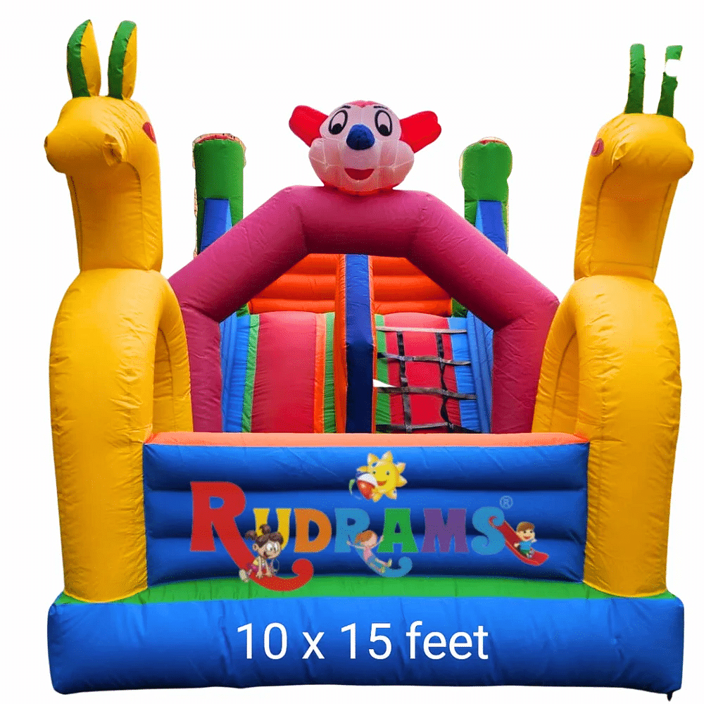 PVC Multicolor Inflatable Slide Bouncy, 2-16 Yrs, Size/Dimension: 10 X 15 Feet