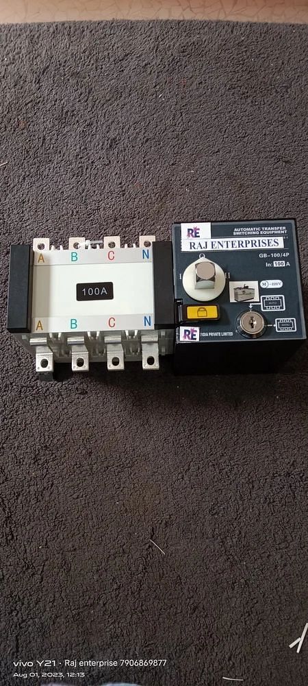 Raj enterprises 100 Amp Automatic Transfer Switch Control, Three Phase