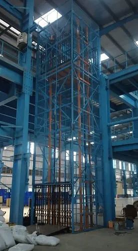 RAJGAURI Hydraulic Goods Lift Double Mast, Capacity: Upto 3Tons