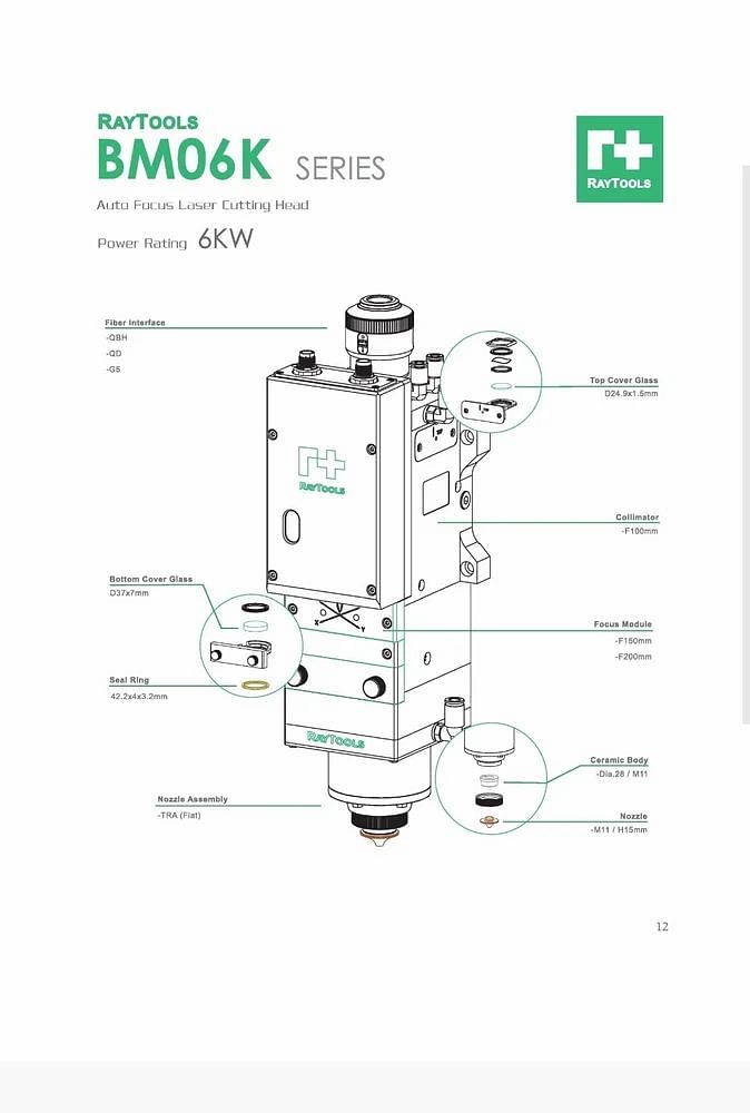 RAYTOOLS BM06K Auto Focus Laser Cutting Head