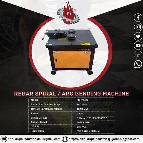 Rebar Spiral Binding Machine, Model Name/Number: GWH-32