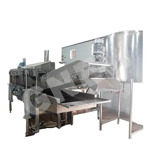 Rectangular Continuous Namkeen Fryer Machine, Capacity: 100-200 kg/Hr