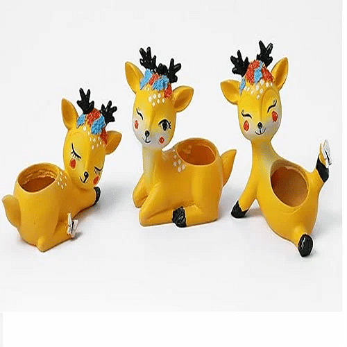 Rectangular Deer Planters Set Of 3, For Home