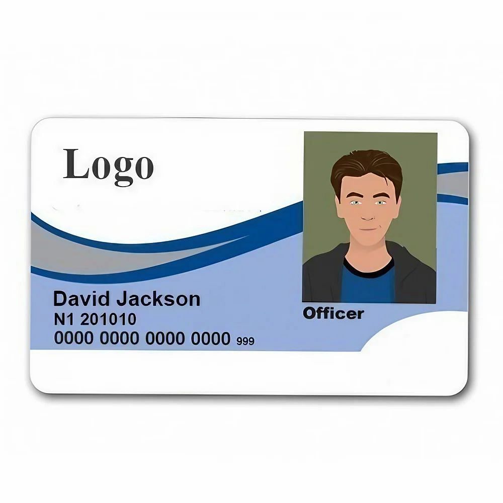 Rectangular Double Sided Digital Plastic ID Card, 10 g