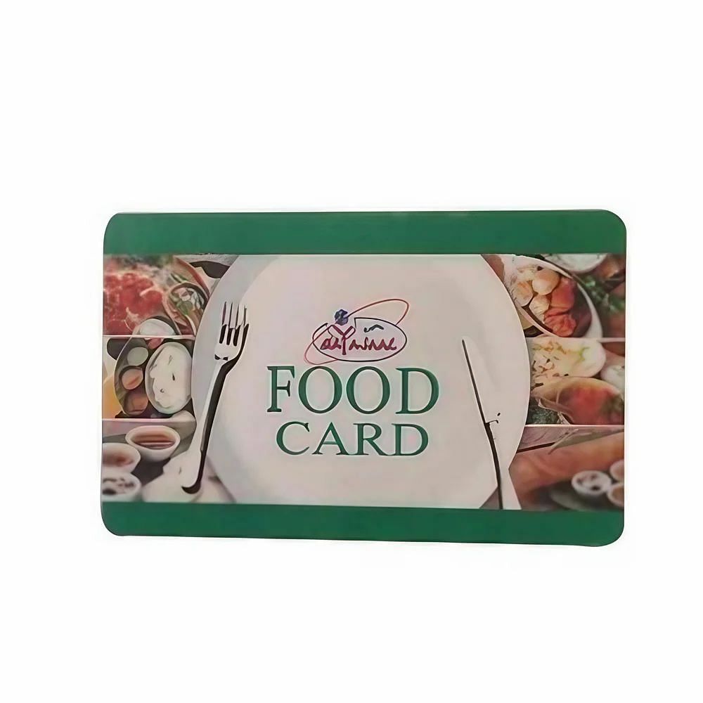 Rectangular PVC Food Court Cards