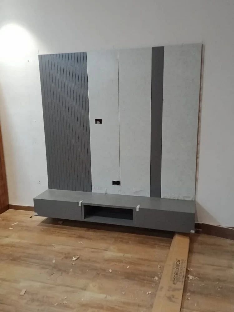 Rectangular Wooden TV Unit