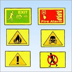 Rectangular Yellow,Red and Green Safety Signages