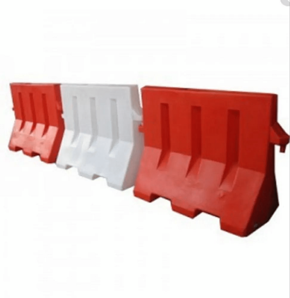 Red And White Plastic Traffic Safety Fence Barrier