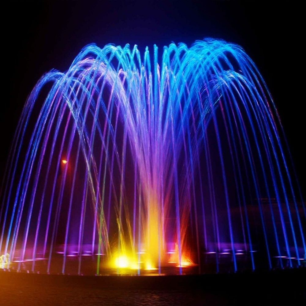 Red Outdoor Musical Water Fountain