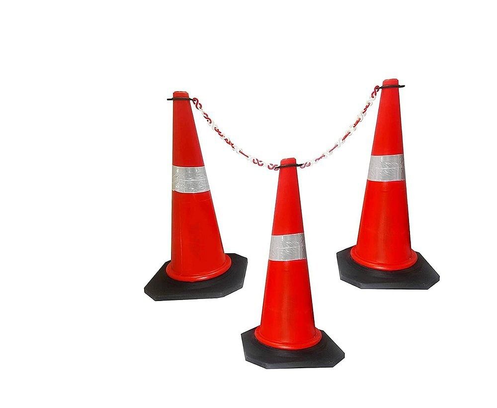 Red Plastic 750 Mm Traffic Safety Cone, 1.75 Kg