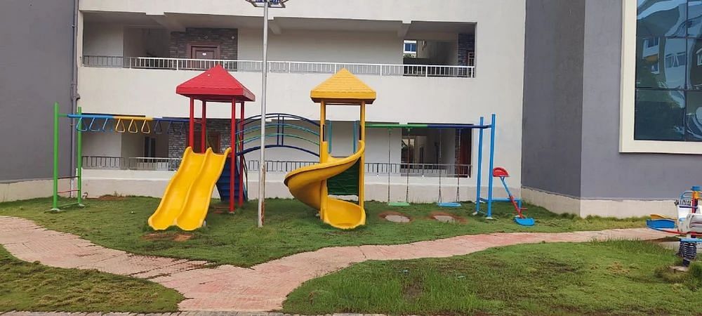 Red Plastic Playground Multiplay System