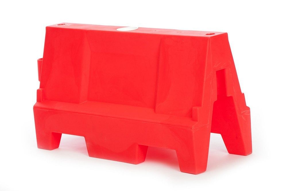 Red Plastic Traffic Barrier