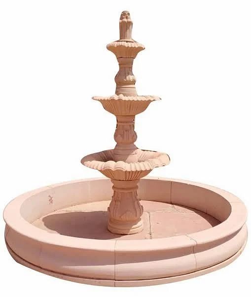 Red Sandstone Water Fountain