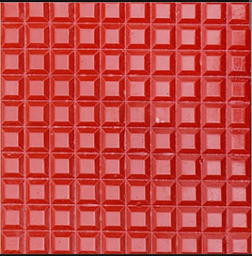 Red Square Parking Tile, Size: 1x1 Feet(300x300 mm)